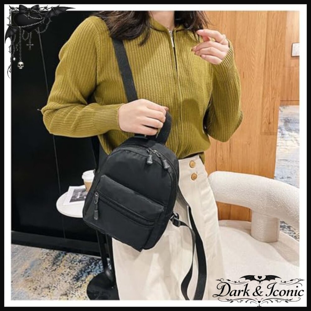 Mini Nylon Backpack With Adjustable Strap And 2 P… - image 7